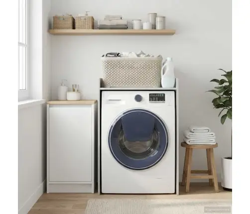 Veļas Mašīnas Skapis Betons 67,5 X 48 X 97 Cm Inženierijas Koks Vidaxl