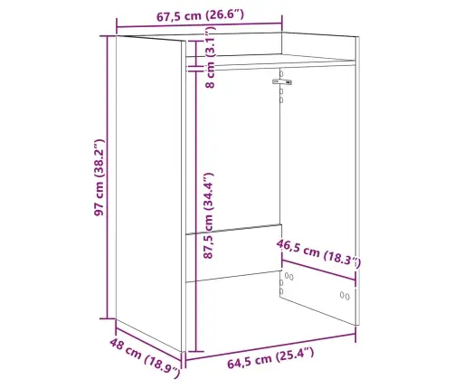 Veļas Mašīnas Skapis Betons 67,5 X 48 X 97 Cm Inženierijas Koks Vidaxl