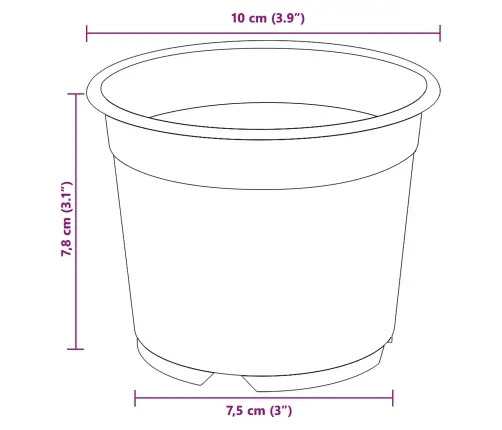 Ziedu Pods 50 Pcs Keramika Ø 15 X 12.5 Cm Plastmasa Vidaxl