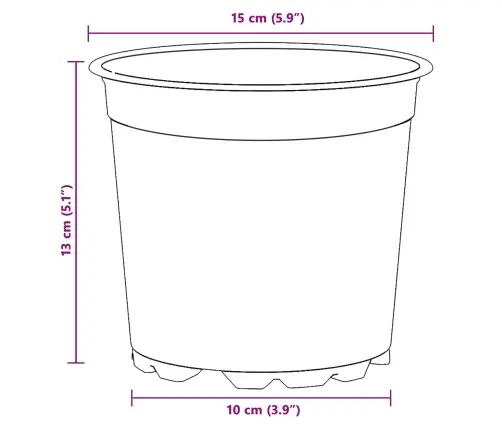 Ziedu Pods 50 Pcs Keramika Ø 15 X 12.5 Cm Plastmasa Vidaxl