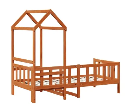 Päeva Voodi Komplekt 2 Pcs Vahapruun Tahke Mänd