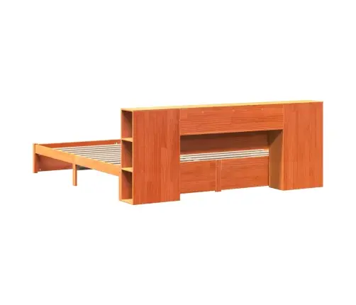 Grāmatu Skapis Gultas Rāmis Vaks Brūns 200 X 200 Cm Vidaxl