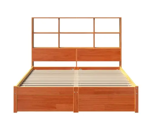 Grāmatu Skapis Gultas Rāmis Vaks Brūns 120 X 200 Cm Vidaxl