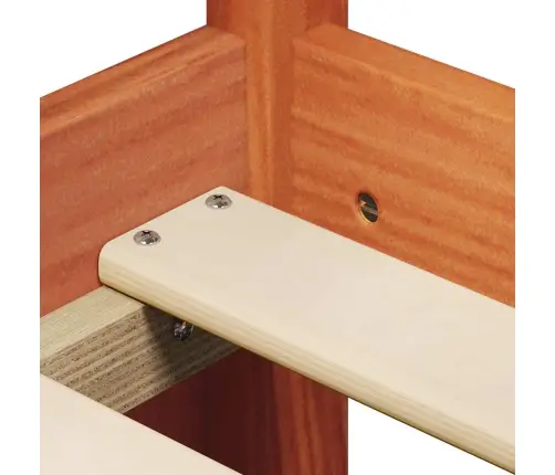 Dienas Gulta Ar Galvas Klāju 3 Pcs Vaks Brūns Cieta Priede Vidaxl