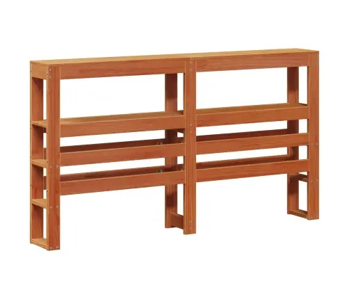 Gultas Rāmis Vaks Brūns 150 X 200 Cm Cieta Priede Vidaxl