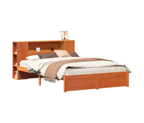 Voode Raam Koos Hoiuruumiga Peatoega Peaga 2 Pcs Vahapruun