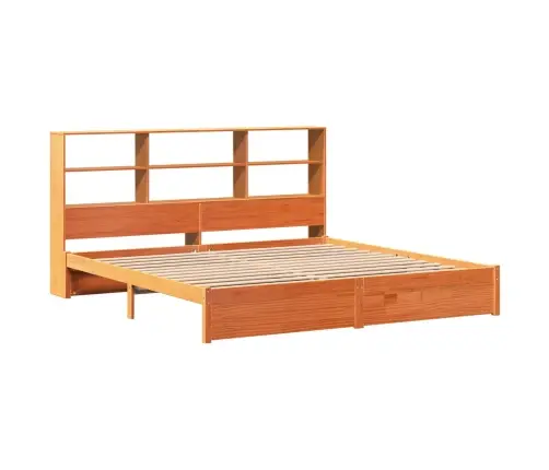 Grāmatu Skapis Gultas Rāmis Vaks Brūns 180 X 200 Cm Vidaxl