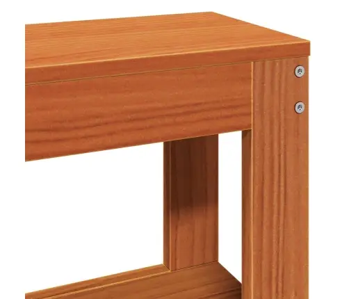 Gultas Rāmis Vaks Brūns 200 X 200 Cm Cieta Priede Vidaxl