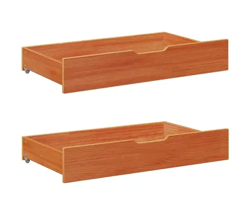 Diena Gulta Ar Galvas Klāju 3 Pcs Vaks Brūns Cieta Priede Vidaxl