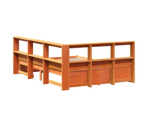 Grāmatu Plaukta Gulta 2 Pcs Vaks Brūns 200 X 140 Cm Vidaxl