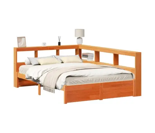 Grāmatu Plaukta Gulta 2 Pcs Vaks Brūns 200 X 140 Cm Vidaxl