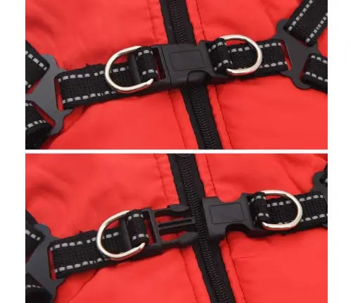 Suņu Mētelis Ar Jostas Sarkana L Fleece Un Poliesters Vidaxl