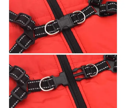 Suņu Mētelis Ar Jostas Sarkana 4Xl Fleece Un Poliesters Vidaxl