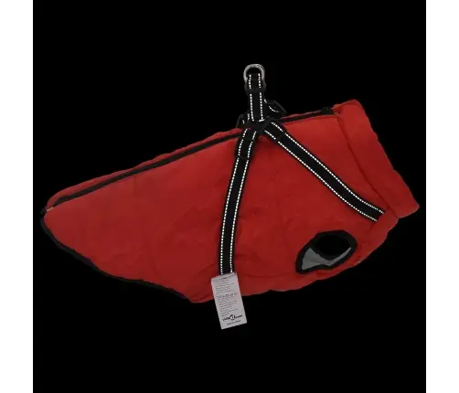 Suņu Mētelis Ar Jostas Sarkana 4Xl Fleece Un Poliesters Vidaxl