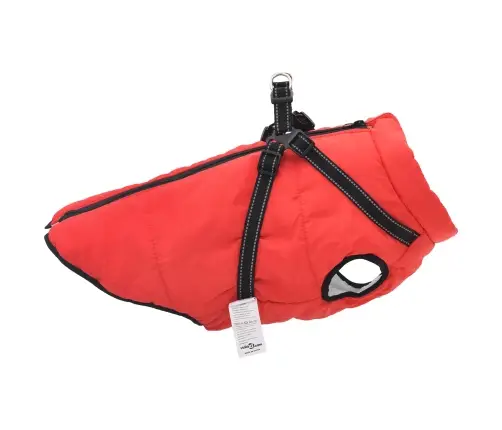 Suņu Mētelis Ar Jostas Sarkana 4Xl Fleece Un Poliesters Vidaxl