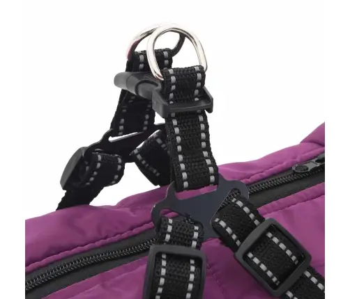 Suņu Mētelis Ar Jostas Violeta 3Xl Fleece Un Poliesters Vidaxl