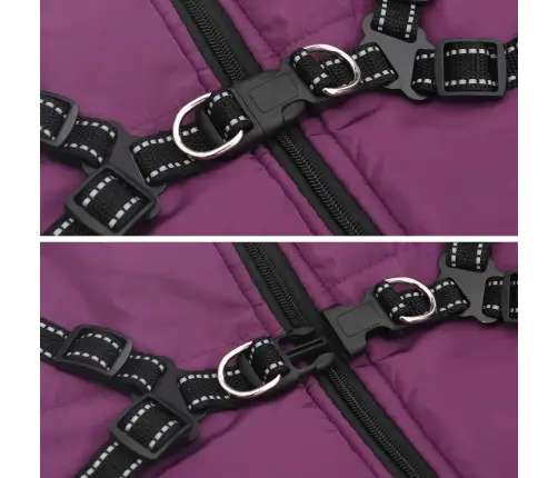 Suņu Mētelis Ar Jostas Violeta 5Xl Fleece Un Poliesters Vidaxl