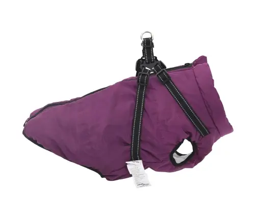 Suņu Mētelis Ar Jostas Violeta 5Xl Fleece Un Poliesters Vidaxl