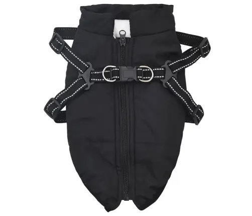 Šuns Kailinis Su Pavadėliu Juoda M Fleece Ir Poliesteris