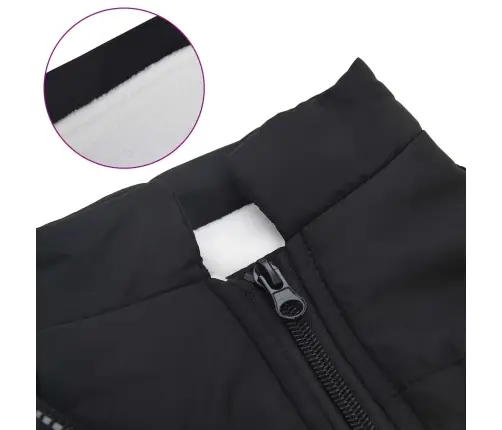 Suņu Mētelis Ar Jostas Melna 2Xl Fleece Un Poliesters Vidaxl