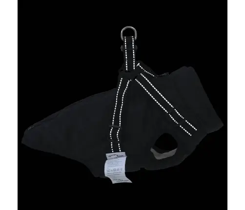 Suņu Mētelis Ar Jostas Melna 2Xl Fleece Un Poliesters Vidaxl