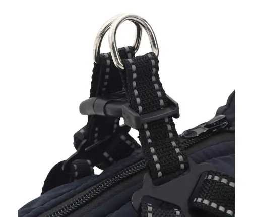 Suņu Mētelis Ar Jostas Tums Zils Xl Fleece Un Poliesters Vidaxl