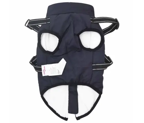 Suņu Mētelis Ar Jostas Tums Zils Xl Fleece Un Poliesters Vidaxl