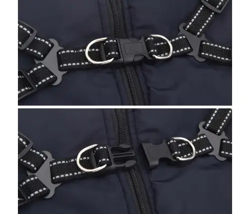 Suņu Mētelis Ar Jostas Tums Zils 3Xl Fleece Un Poliesters Vidaxl