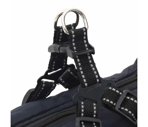 Suņu Mētelis Ar Jostas Tums Zils 3Xl Fleece Un Poliesters Vidaxl