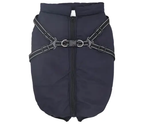 Suņu Mētelis Ar Jostas Tums Zils 3Xl Fleece Un Poliesters Vidaxl