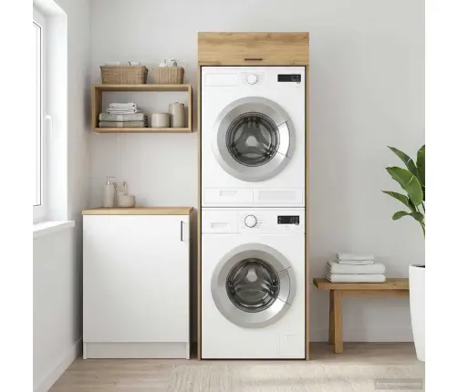 Veļas Mašīnas Skapis Artisānā Ozols 67,5 X 68 X 200 Cm Vidaxl