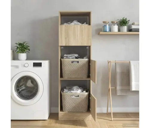 Veļas Skapis Sonoma 50 X 68 X 162 Cm Inženierijas Koks Vidaxl