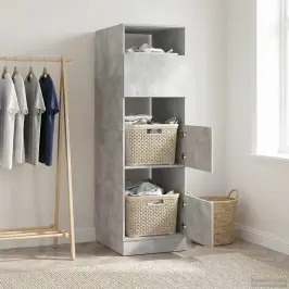 Veļas Skapis Betona 50 X 68 X 162 Cm Inženierijas Koks Vidaxl Veļas Skapis Betona 50 X 68 X 162 Cm Inženierijas Koks Vidaxl