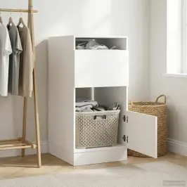 Veļas Skapis Ar Durvīm Balts 50 X 68 X 102 Cm Inženierijas Koks Vidaxl Veļas Skapis Ar Durvīm Balts 50 X 68 X 102 Cm Inženierijas Koks Vidaxl