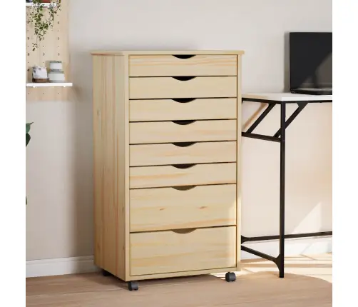 Rullējošais Skapītis Ar Atvilktnēm Ar Riteni Moss Caurs Laka Vidaxl