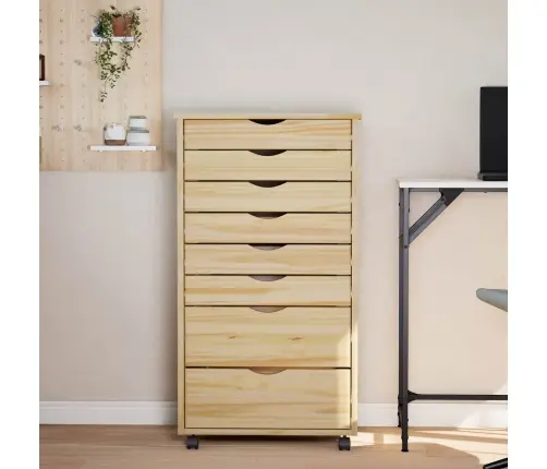 Rullējošais Skapītis Ar Atvilktnēm Ar Riteni Moss Caurs Laka Vidaxl