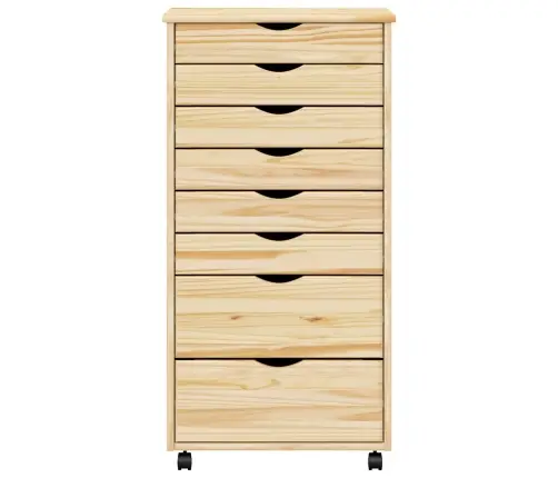 Rullējošais Skapītis Ar Atvilktnēm Ar Riteni Moss Caurs Laka Vidaxl