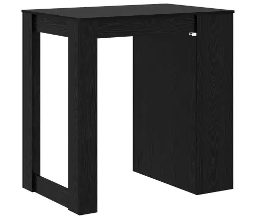 Bāra Galds Melns Ozolkoks 102 X 70 X 103,5 Cm Inženierijas Koks Vidaxl