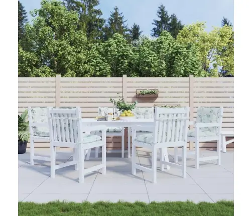 Zema Atzveltnes Krēsla Spilvens 6 Pcs Balts 100 X 50 X 7 Cm Vidaxl