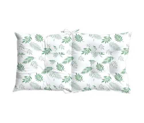 Zema Atzveltnes Krēsla Spilvens 6 Pcs Balts 100 X 50 X 7 Cm Vidaxl