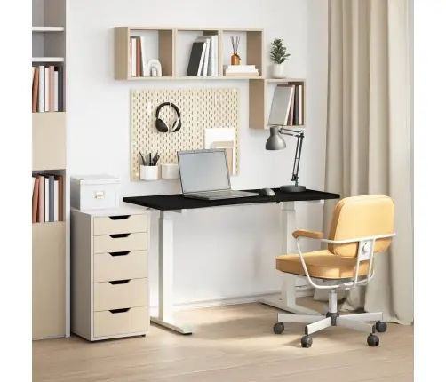 Galds Balts Un Tumši Brūns 120 X 60 Cm Cietā Ozola Koks Vidaxl