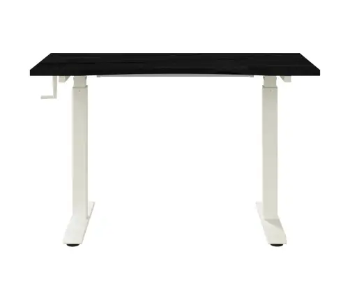 Galds Balts Un Tumši Brūns 120 X 60 Cm Cietā Ozola Koks Vidaxl