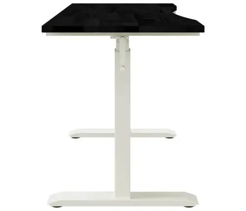 Galds Balts Un Tumši Brūns 120 X 60 Cm Cietā Ozola Koks Vidaxl