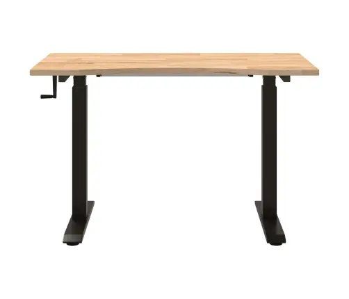 Stalas Juoda Ir Natūrali 120 X 60 Cm Kietas Ąžuolo Medis