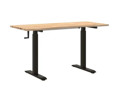 Laud Must Ja Looduslik 140 X 60 Cm Tugev Tamme Puit