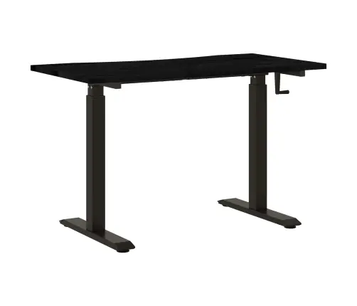 Galds Melns Un Tumši Brūns 120 X 60 Cm Cietā Ozola Koks Vidaxl