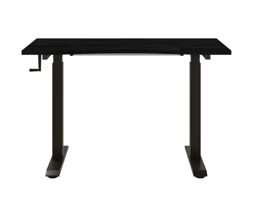 Galds Melns Un Tumši Brūns 120 X 60 Cm Cietā Ozola Koks Vidaxl