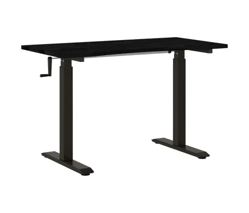 Galds Melns Un Tumši Brūns 120 X 60 Cm Cietā Ozola Koks Vidaxl