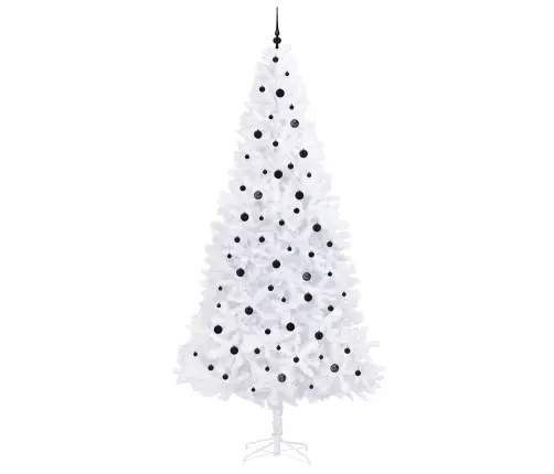 Mākslīgā Ziemassvētku Eglīte Balts 300 Cm Pvc Un Tērauds Vidaxl