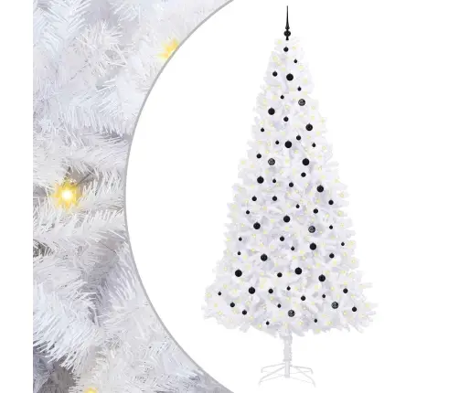 Mākslīgā Ziemassvētku Eglīte Balts 300 Cm Pvc Un Tērauds Vidaxl